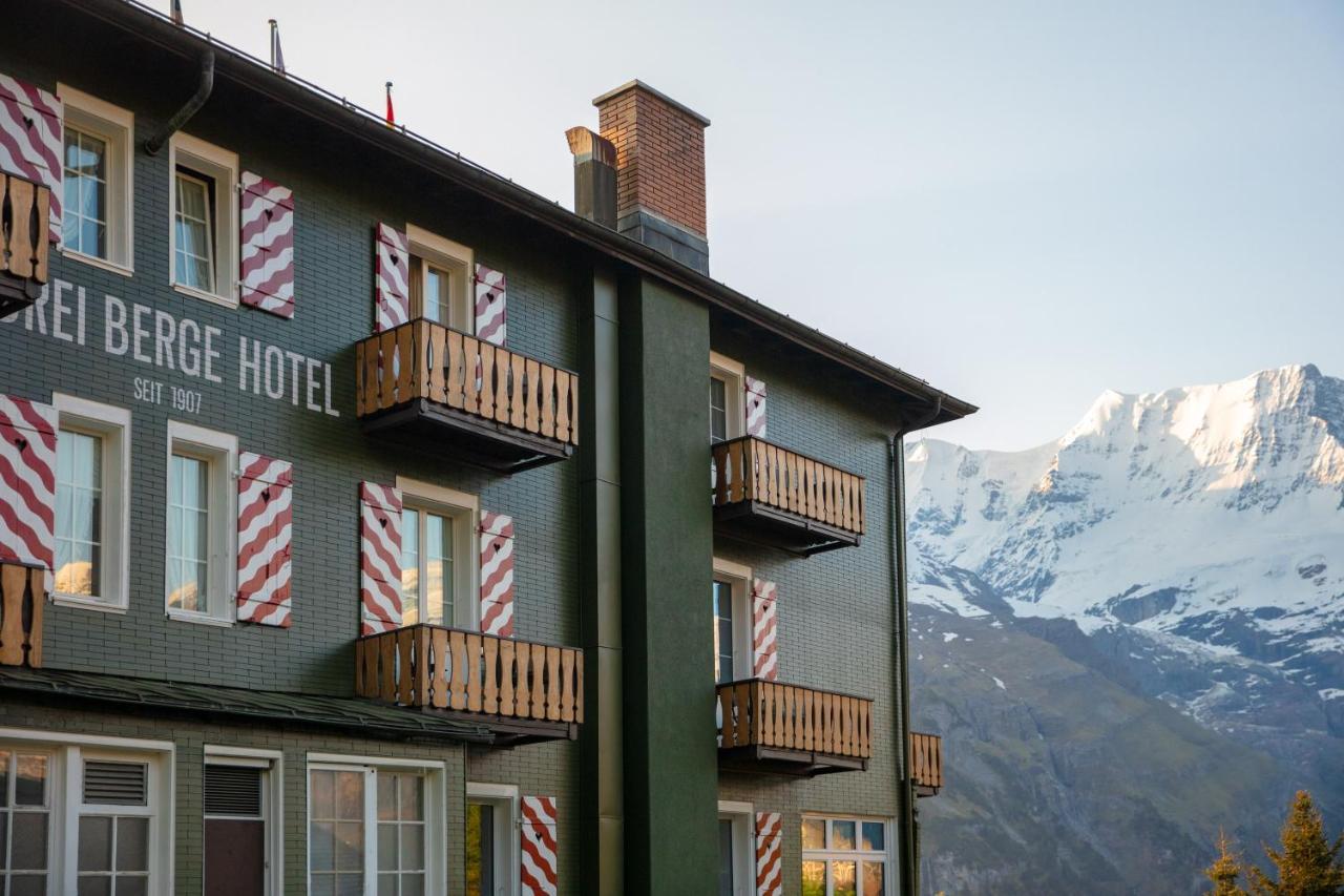 Hotel Drei Berge Mürren Exteriör bild