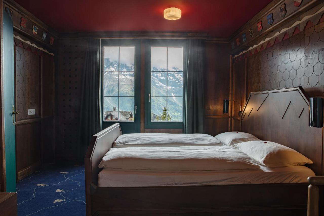 Hotel Drei Berge Mürren Exteriör bild